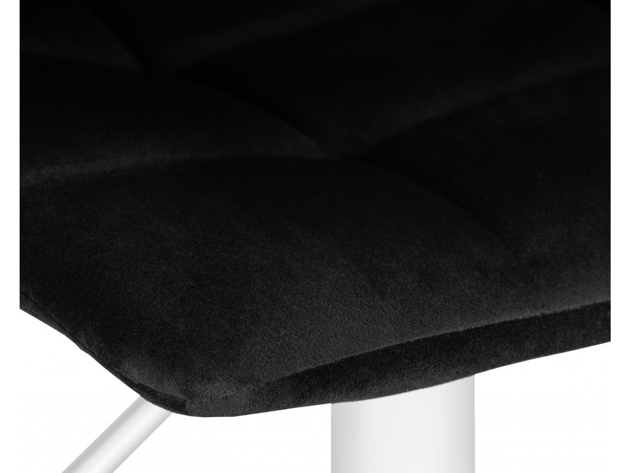 Стул барный DOBRIN TAILOR WHITE, черный велюр (MJ9-101)