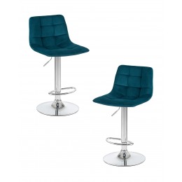 Набор 2 шт Стул барный DOBRIN TAILOR, морской волны велюр (MJ9-99)