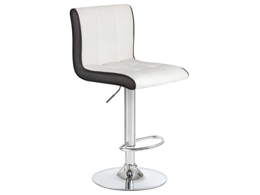 Стул барный DOBRIN CANDY, бело-чёрный