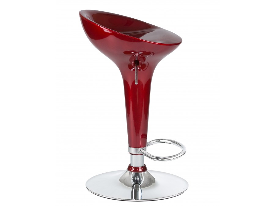 Стул барный DOBRIN BOMBA, бордовый металлик