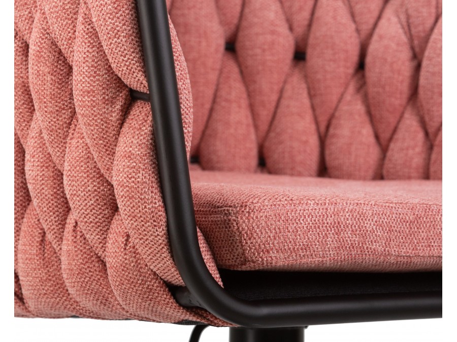 Стул барный DOBRIN LEON, розовая ткань (LAR 275-10)