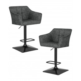 Набор 2 шт Стул барный DOBRIN RALF, серый твид (LEO11)