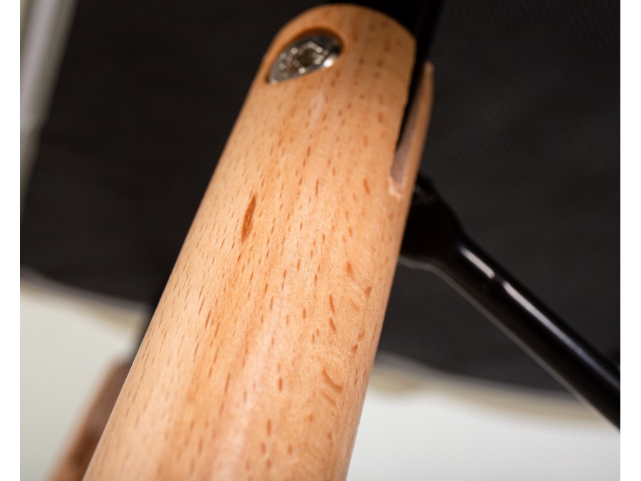 Стул барный DOBRIN BUTTERFLY BAR, ножки светлый бук, цвет чёрный