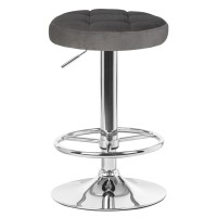 Табурет барный DOBRIN BRUNO, серый велюр (MJ9-75)