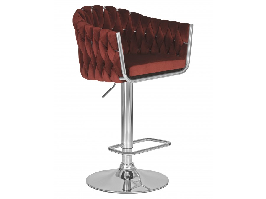 Стул барный DOBRIN MARCEL, винный велюр (MJ9-35)