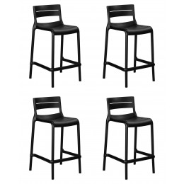 Набор 4 шт Стул полубарный DOBRIN NESSA, черный (B-03)