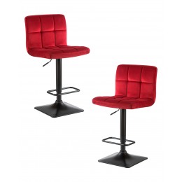 Набор 2 шт Стул барный DOBRIN DOMINIC, бордо велюр (MJ9-43)
