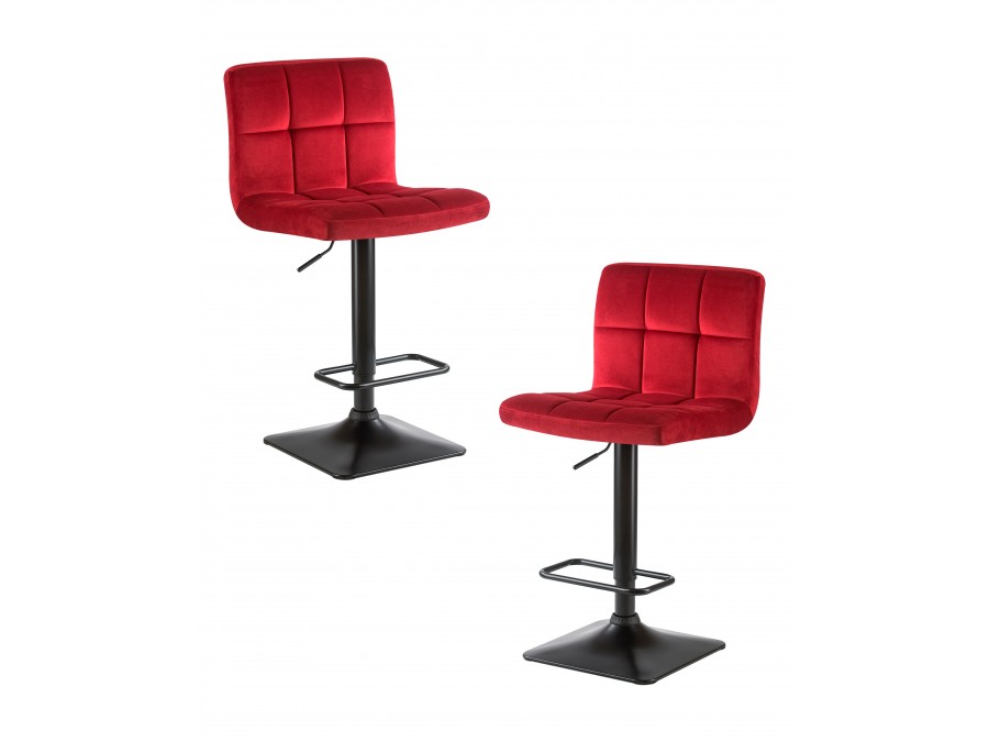 Набор 2 шт Стул барный DOBRIN DOMINIC, бордо велюр (MJ9-43)