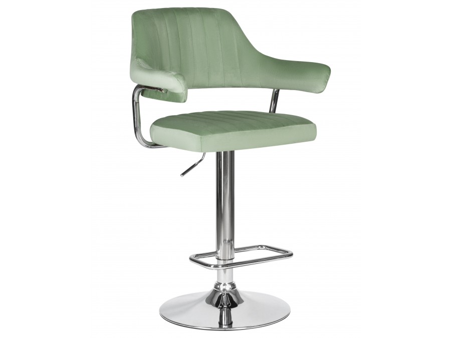 Стул барный DOBRIN CHARLY, пудрово-мятный велюр (MJ9-87)