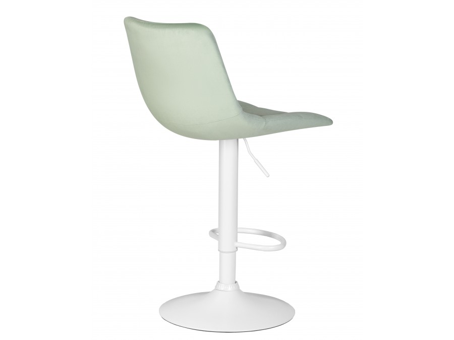 Стул барный DOBRIN TAILOR WHITE, пудрово-мятный велюр (MJ9-87)
