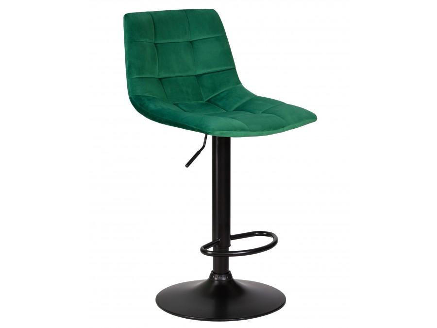 Стул барный DOBRIN TAILOR BLACK, зеленый велюр (MJ9-88)