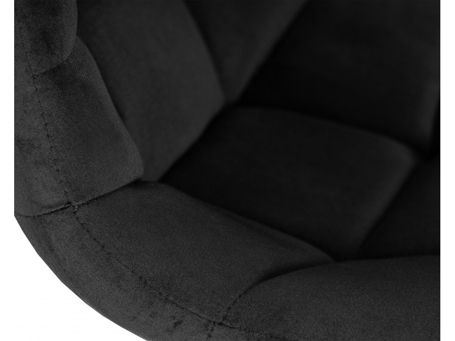 Стул барный DOBRIN TAILOR WHITE, черный велюр (MJ9-101)