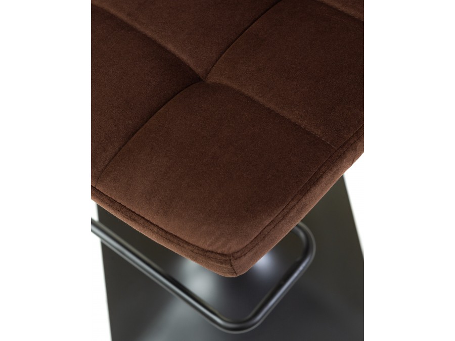 Набор 2 шт Стул барный DOBRIN DOMINIC, шоколадный велюр (MJ9-111)