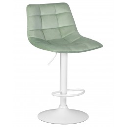 Стул барный DOBRIN TAILOR WHITE, пудрово-мятный велюр (MJ9-87)