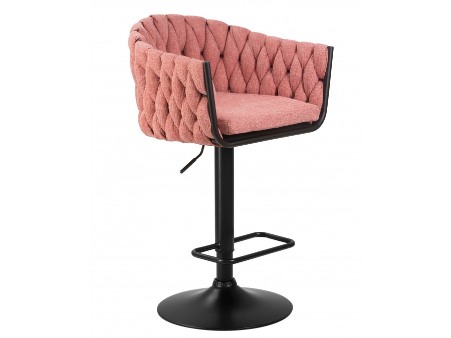 Стул барный DOBRIN LEON, розовая ткань (LAR 275-10)