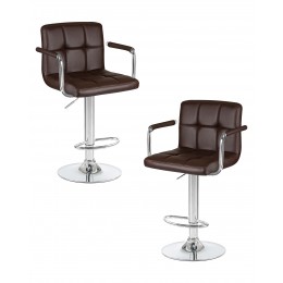 Набор 2 шт Стул барный DOBRIN KRUGER ARM, коричневый