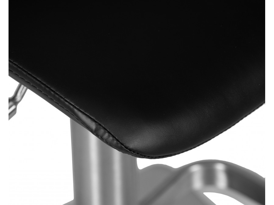 Стул барный DOBRIN ALDO, черный PU YP33-19, основание из нержавеющей стали