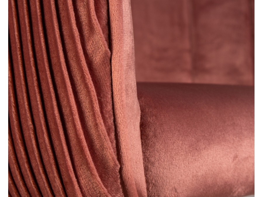 Стул барный DOBRIN DARCY, бронзово-розовый велюр (1922-17)