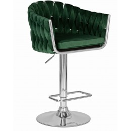 Стул барный DOBRIN MARCEL, зеленый велюр (MJ9-88)