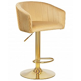 Стул барный DOBRIN DARCY GOLD, песочный велюр (1922-3)