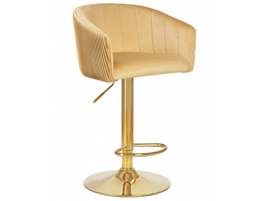 Стул барный DOBRIN DARCY GOLD, песочный велюр (1922-3)