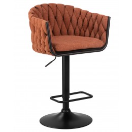 Стул барный DOBRIN LEON, оранжевая ткань (LAR 275-27)