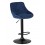 Стул барный DOBRIN LOGAN BLACK, синий велюр (MJ9-117)