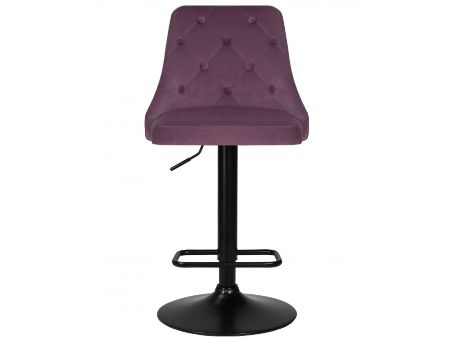 Набор 2 шт Стул барный DOBRIN JOSEPH BLACK, пудрово-сиреневый велюр (MJ9-52)