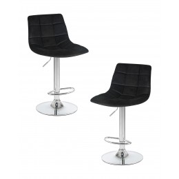 Набор 2 шт Стул барный DOBRIN TAILOR, черный велюр (MJ9-101)
