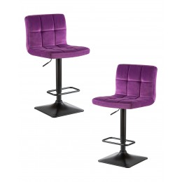 Набор 2 шт Стул барный DOBRIN DOMINIC, фиолет велюр (MJ9-58)