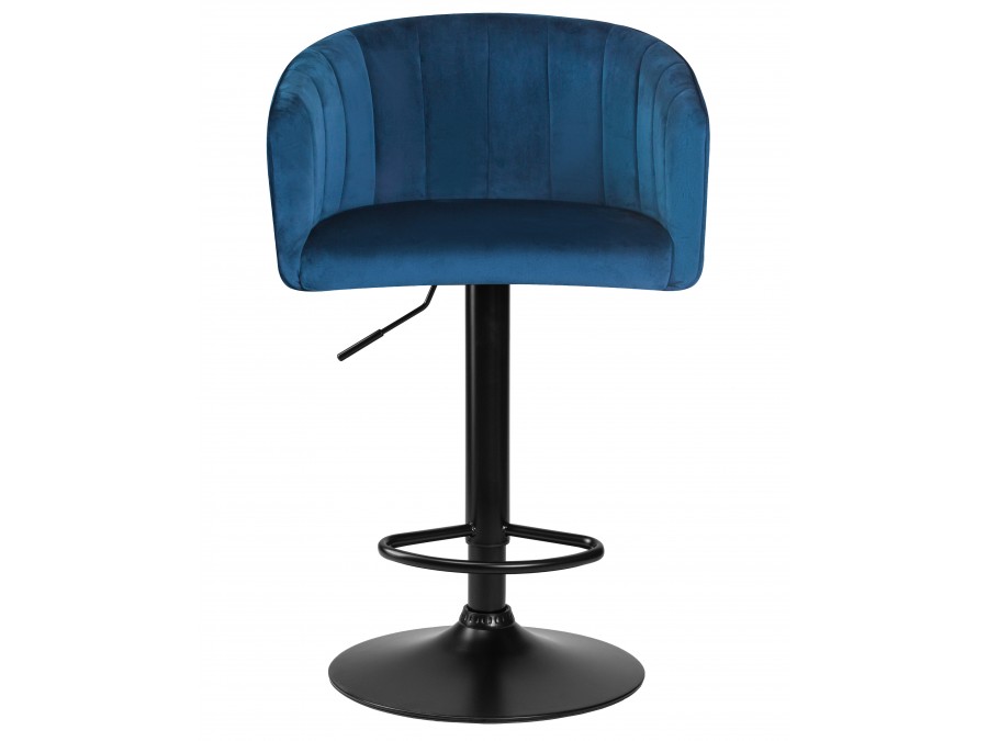 Стул барный DOBRIN DARCY BLACK, синий велюр (1922-20)