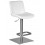 Стул барный DOBRIN ALDO, белый PU P23, основание из нержавеющей стали