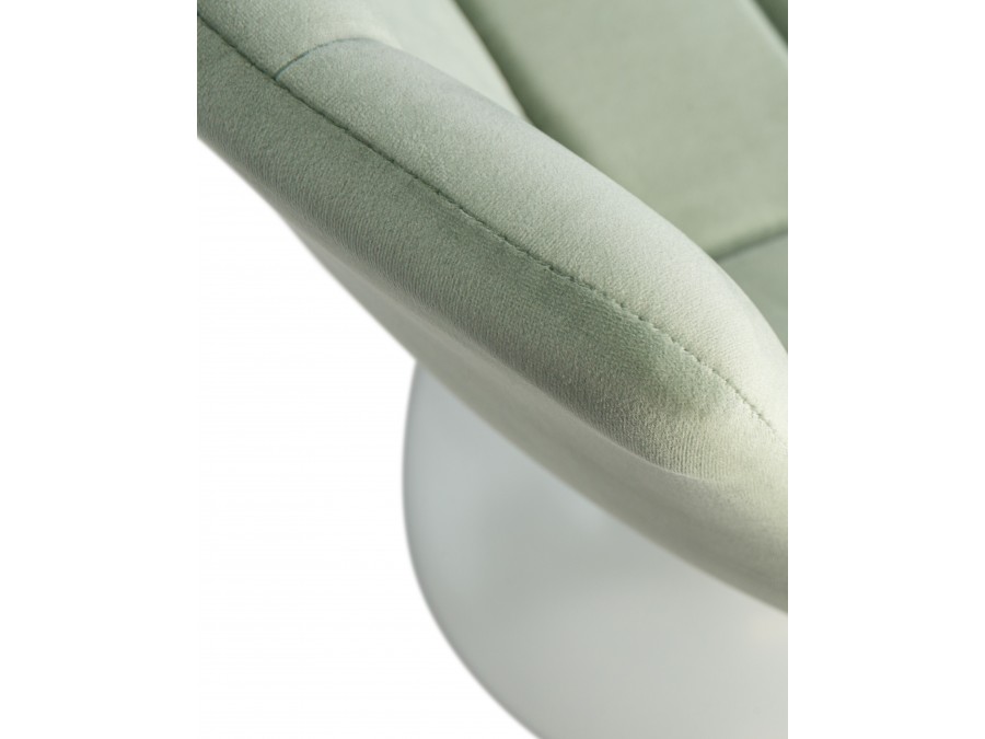 Стул барный DOBRIN TAILOR WHITE, пудрово-мятный велюр (MJ9-87)