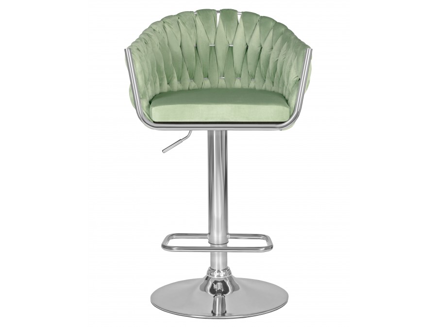Стул барный DOBRIN MARCEL, пудрово-мятный велюр (MJ9-87)