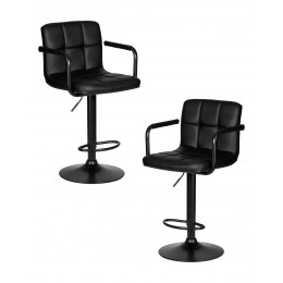 Набор 2 шт Стул барный DOBRIN KRUGER ARM BLACK, черный
