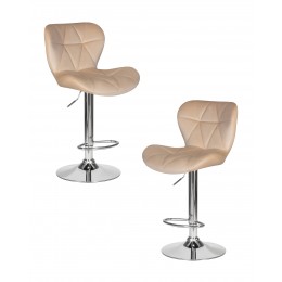 Набор 2 шт Стул барный DOBRIN BARNY, бежевый велюр (MJ9-10)