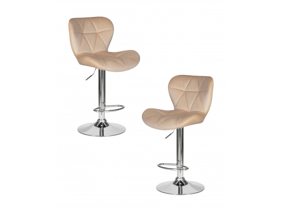 Набор 2 шт Стул барный DOBRIN BARNY, бежевый велюр (MJ9-10)