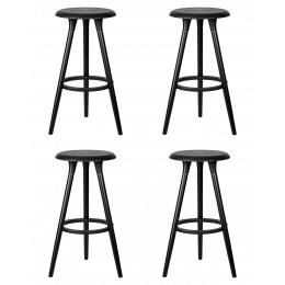 Набор 4 шт Стул барный DOBRIN ROYCE BLACK, чёрный (B-03)