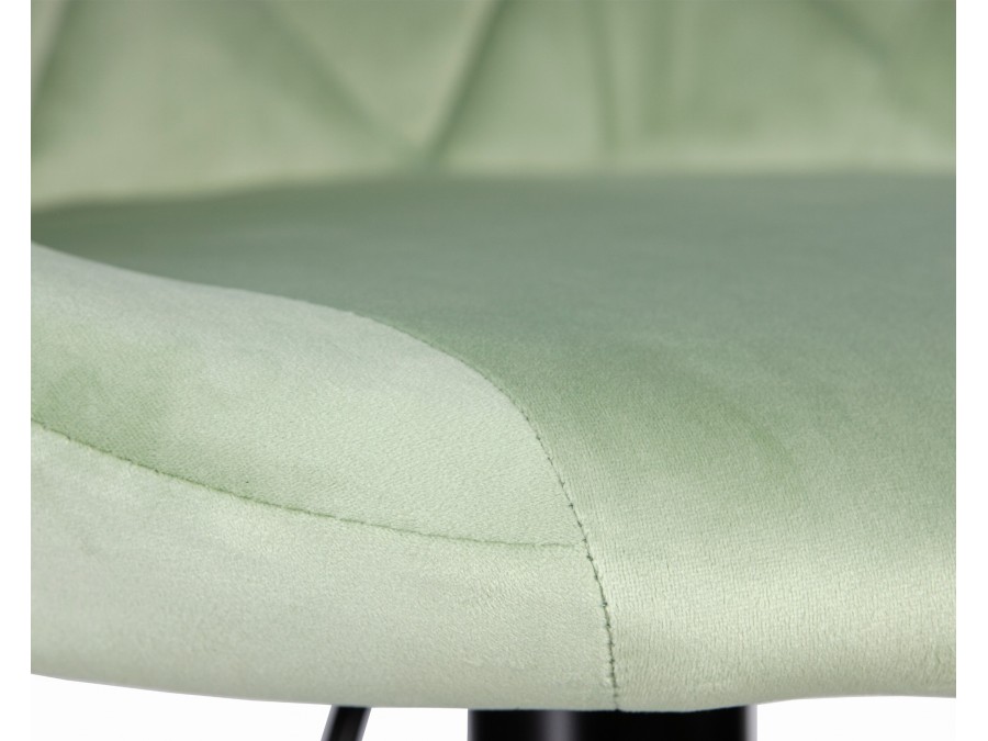 Стул барный DOBRIN LOGAN BLACK, мятный велюр (MJ9-87)