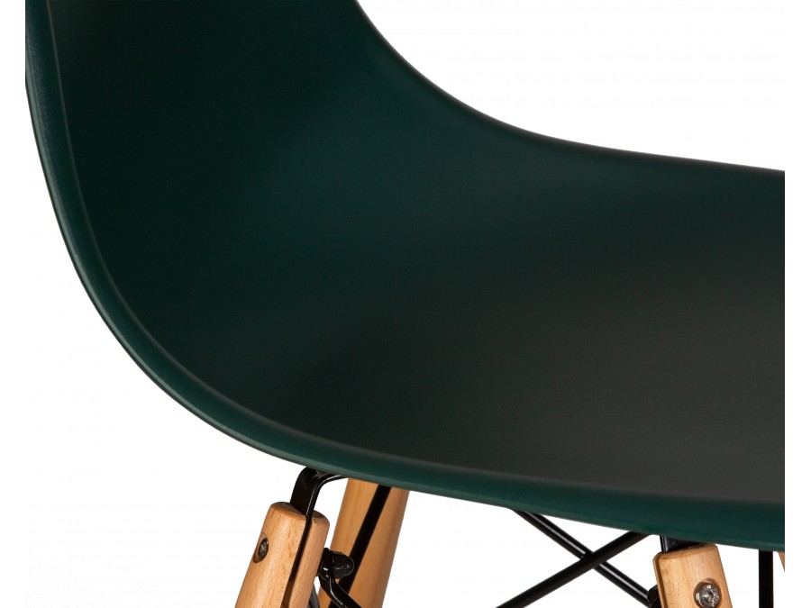 Стул барный DOBRIN DSW BAR, ножки светлый бук, цвет тёмно-зеленый (G-13)