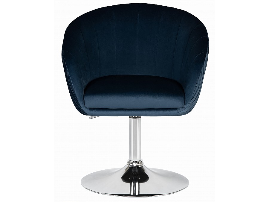 Кресло дизайнерское DOBRIN EDISON, синий велюр (1922-20)