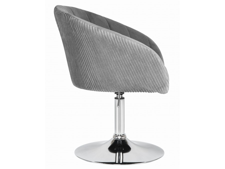 Кресло дизайнерское DOBRIN EDISON, серый велюр (1922-19)