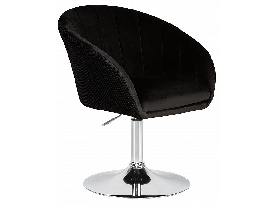 Кресло дизайнерское DOBRIN EDISON, черный велюр (1922-21)