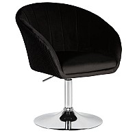 Кресло дизайнерское DOBRIN EDISON, черный велюр (1922-21)