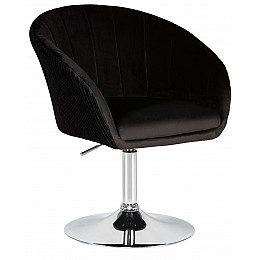 Кресло дизайнерское DOBRIN EDISON, черный велюр (1922-21)