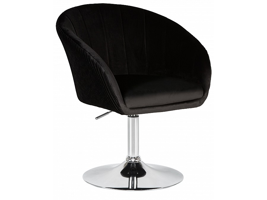 Кресло дизайнерское DOBRIN EDISON, черный велюр (1922-21)