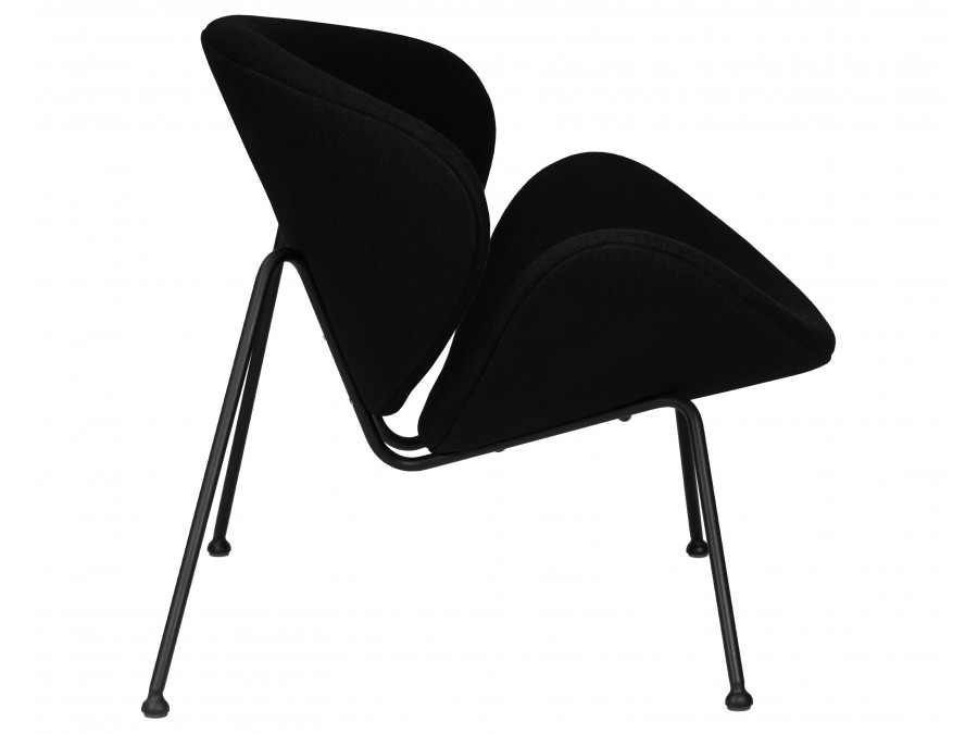 Кресло дизайнерское DOBRIN EMILY, черный ткань AF9, черное основание