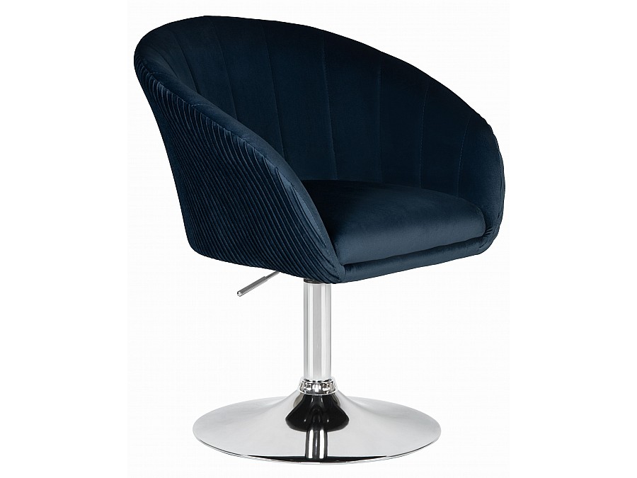 Кресло дизайнерское DOBRIN EDISON, синий велюр (1922-20)