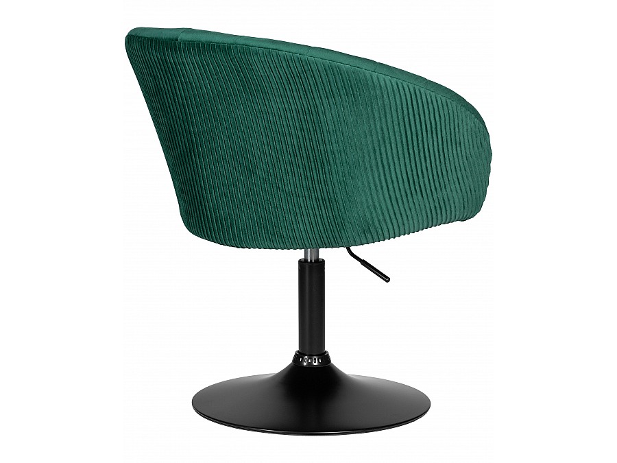 Кресло дизайнерское DOBRIN EDISON BLACK, зеленый велюр (1922-9)