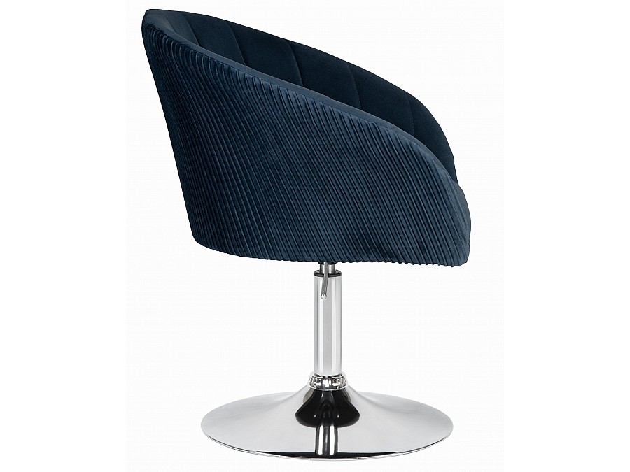 Кресло дизайнерское DOBRIN EDISON, синий велюр (1922-20)